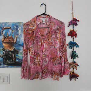 Paisley Print Flowy Blouse